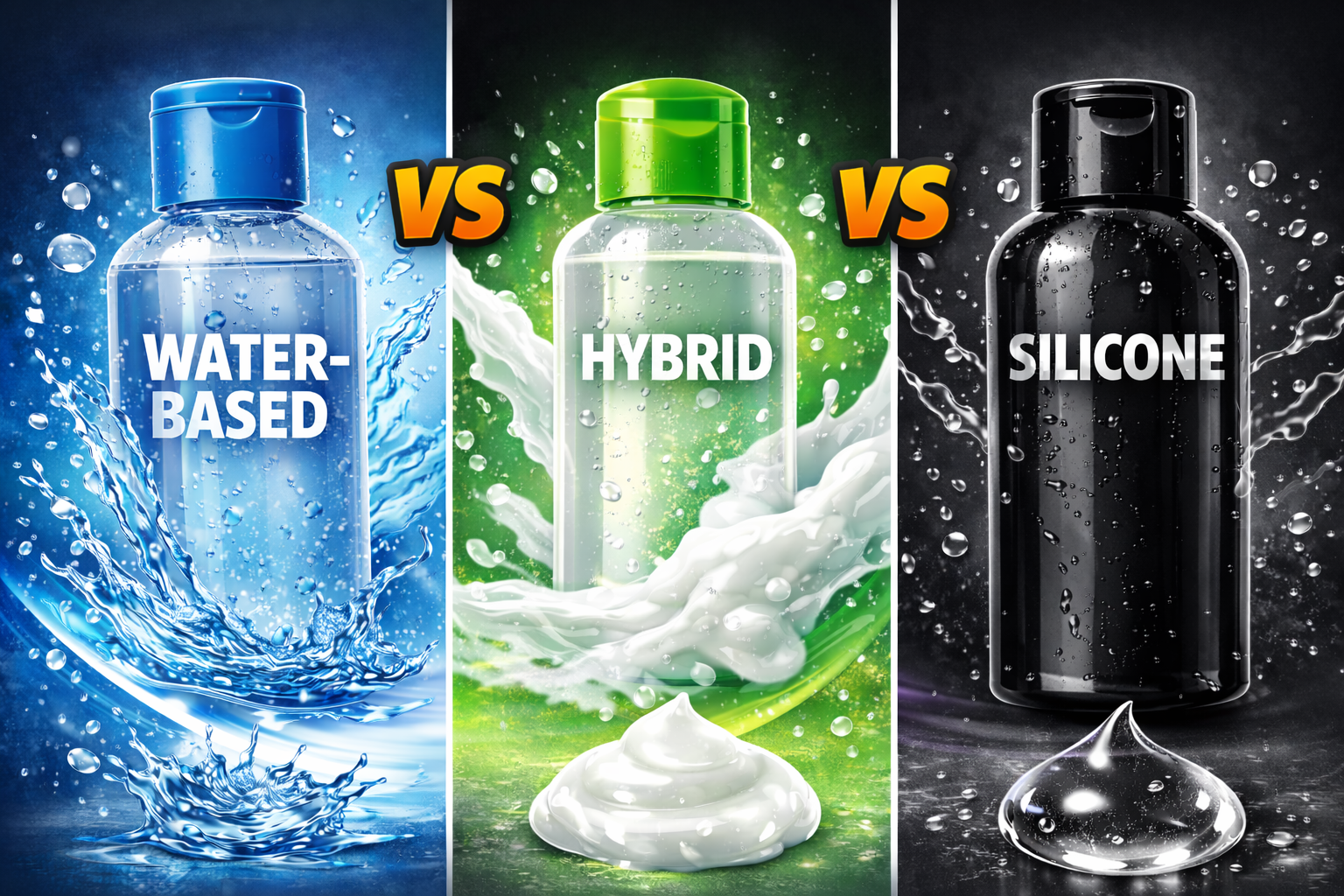 Water vs Silicone vs Hybrid Lube Water vs Silicone vs Hybrid Lube