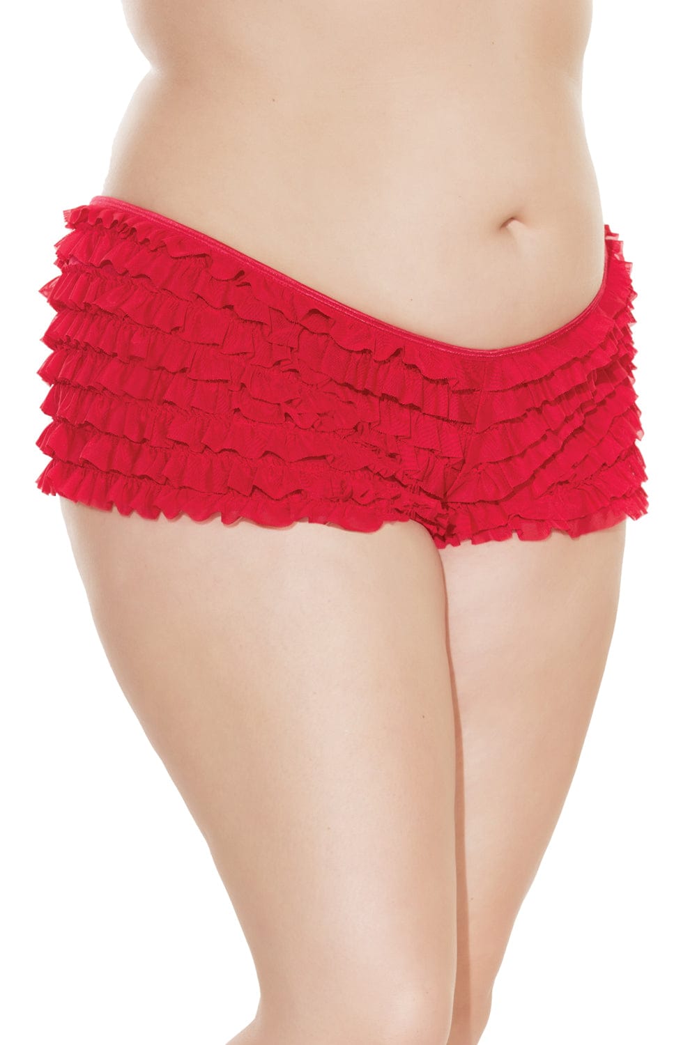 Coquette BOOTY SHORTS Coquette Red Ruffle Booty Shorts with Bow