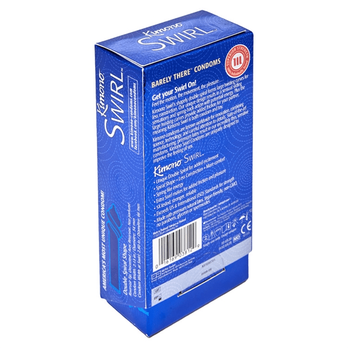 Kimono Condoms Kimono Swirl Double Spiral Shape Condom