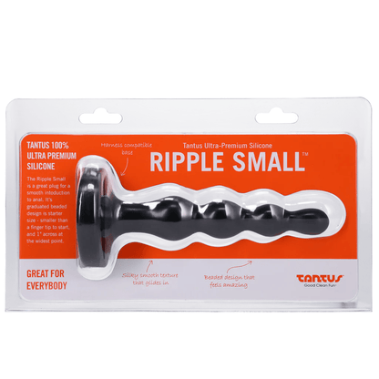 Tantus Dildos Black Tantus Ripple Small Silicone Butt Plug