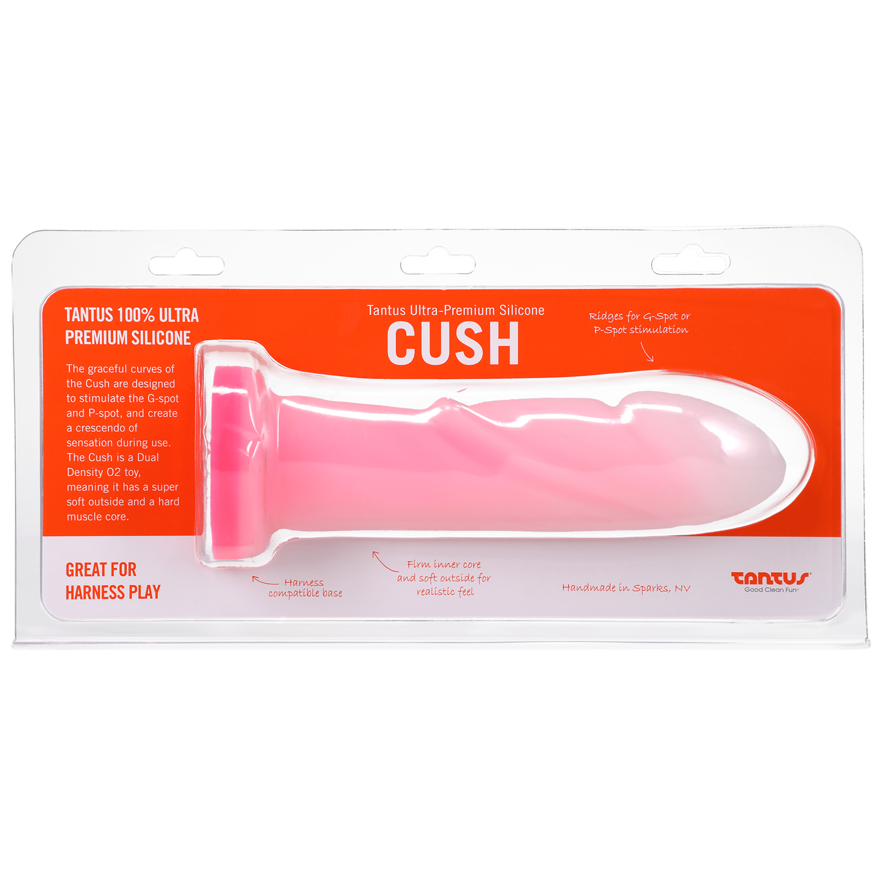 Tantus Dildos Rose Quartz Tantus Cush O2 Dual Density Dildo