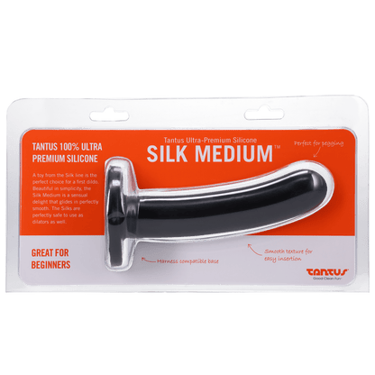 Tantus Dildos Black Tantus Silk Medium Dildo