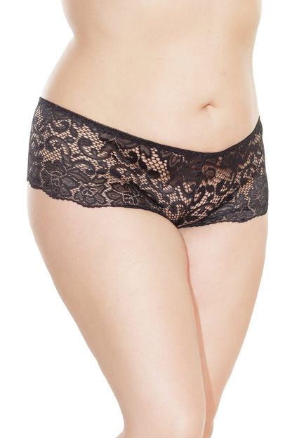 Coquette BOOTY SHORTS Coquette Low Rise Black Lace Booty Short