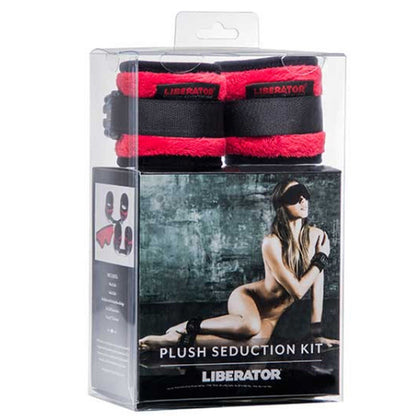 Liberator BDSM Black Label Plush Seduction Cuff Kit Black Microfiber