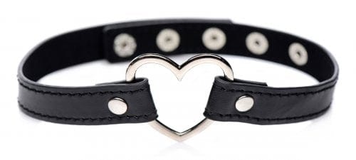 Master Series BDSM Master Series Dark Heart Chrome Heart Choker