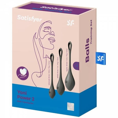 Satisfyer Kegel Toys Black Satisfyer Yoni Power 2 Balls Training Set