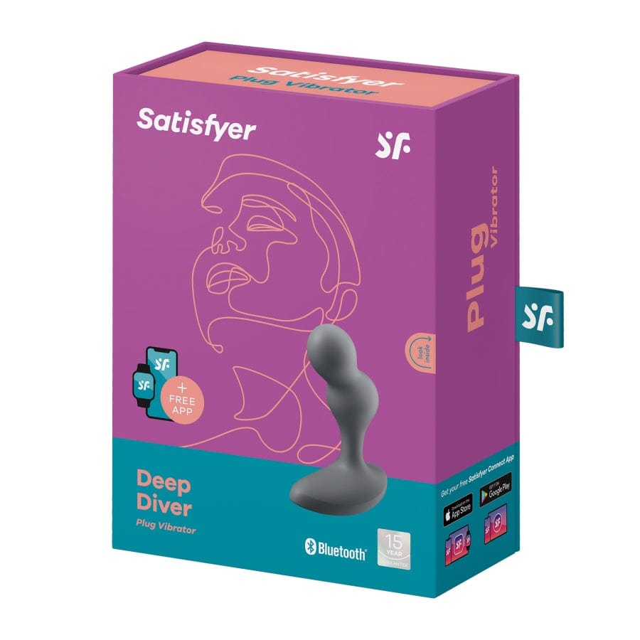 Satisfyer Anal Toys Grey Satisfyer Deep Diver Vibrating Plug