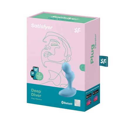 Satisfyer Anal Toys Light Blue Satisfyer Deep Diver Vibrating Plug