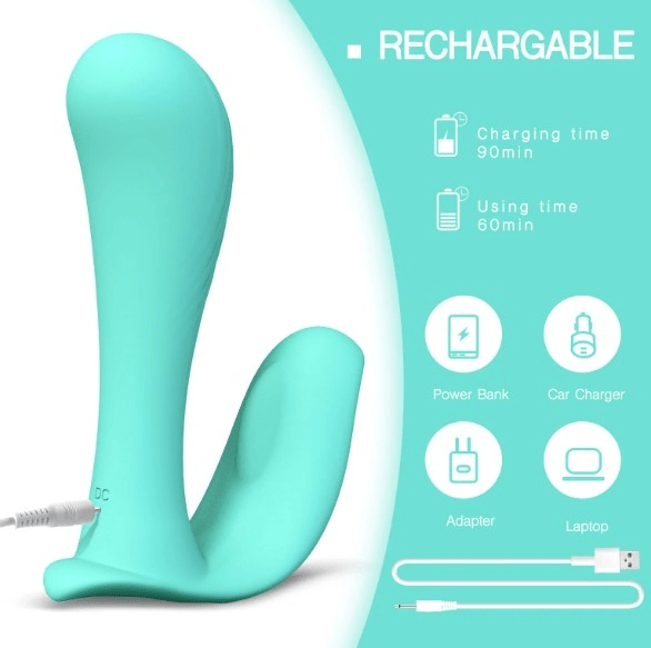 Tracy's Dog Panty Vibe Tracy's Dog Wearable Panty Vibrator with Wireless Remote Control Teal