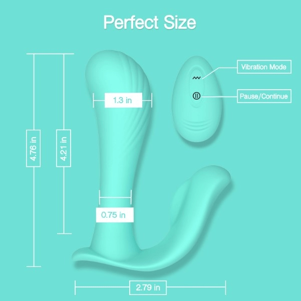 Tracy's Dog Panty Vibe Tracy's Dog Wearable Panty Vibrator with Wireless Remote Control Teal