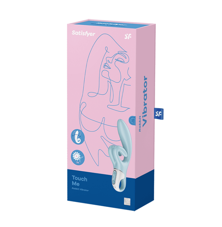 Satisfyer Rabbit Vibrators Blue Satisfyer Touch Me Rabbit Vibrator