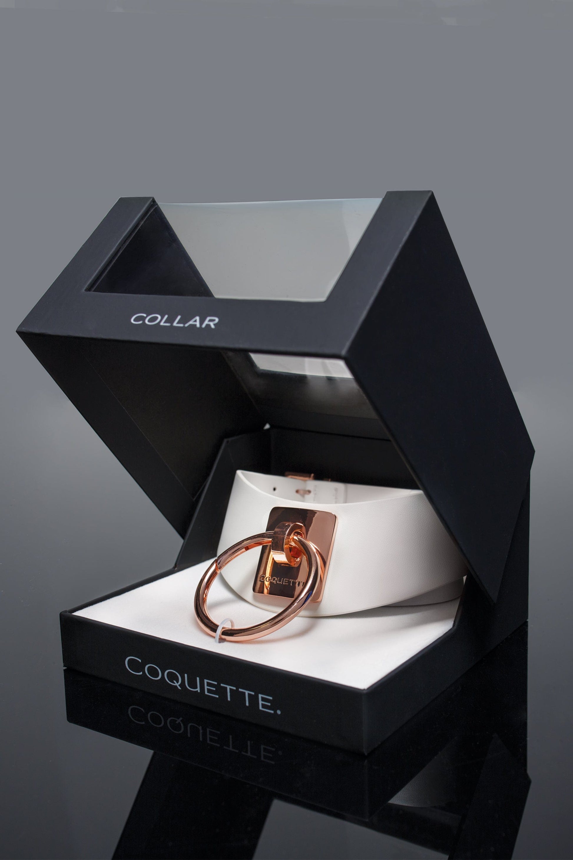 Coquette MISC ACCS Coquette Vegan Leather White Collar