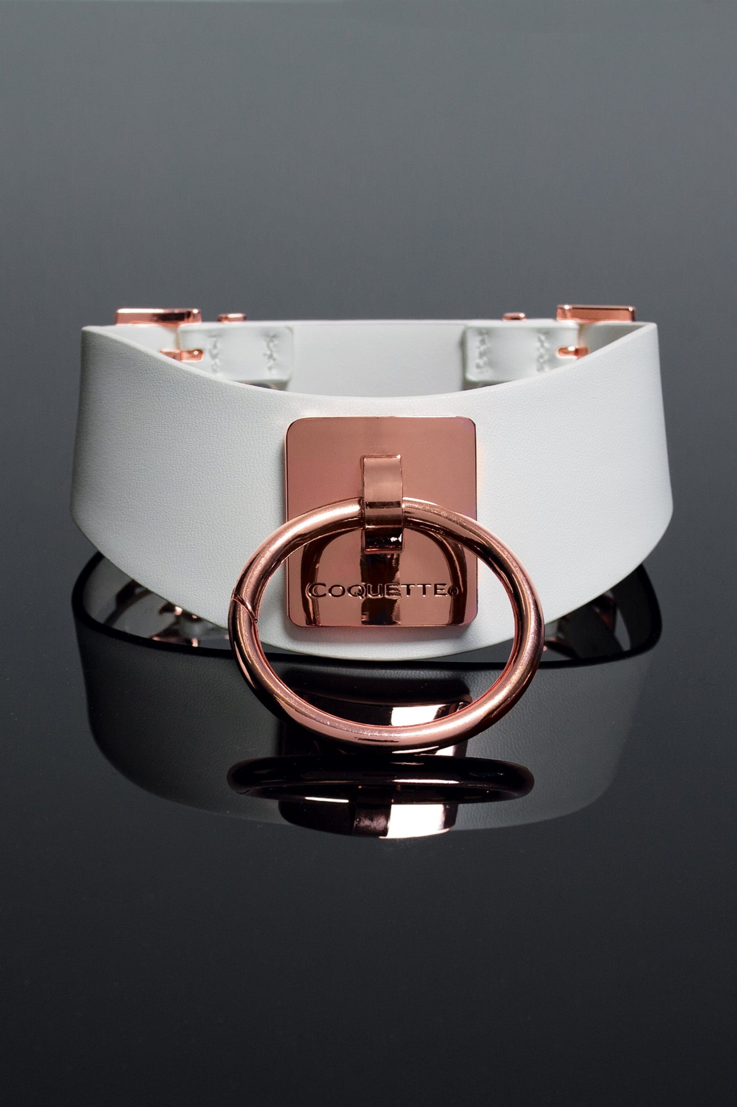 Coquette MISC ACCS Coquette Vegan Leather White Collar
