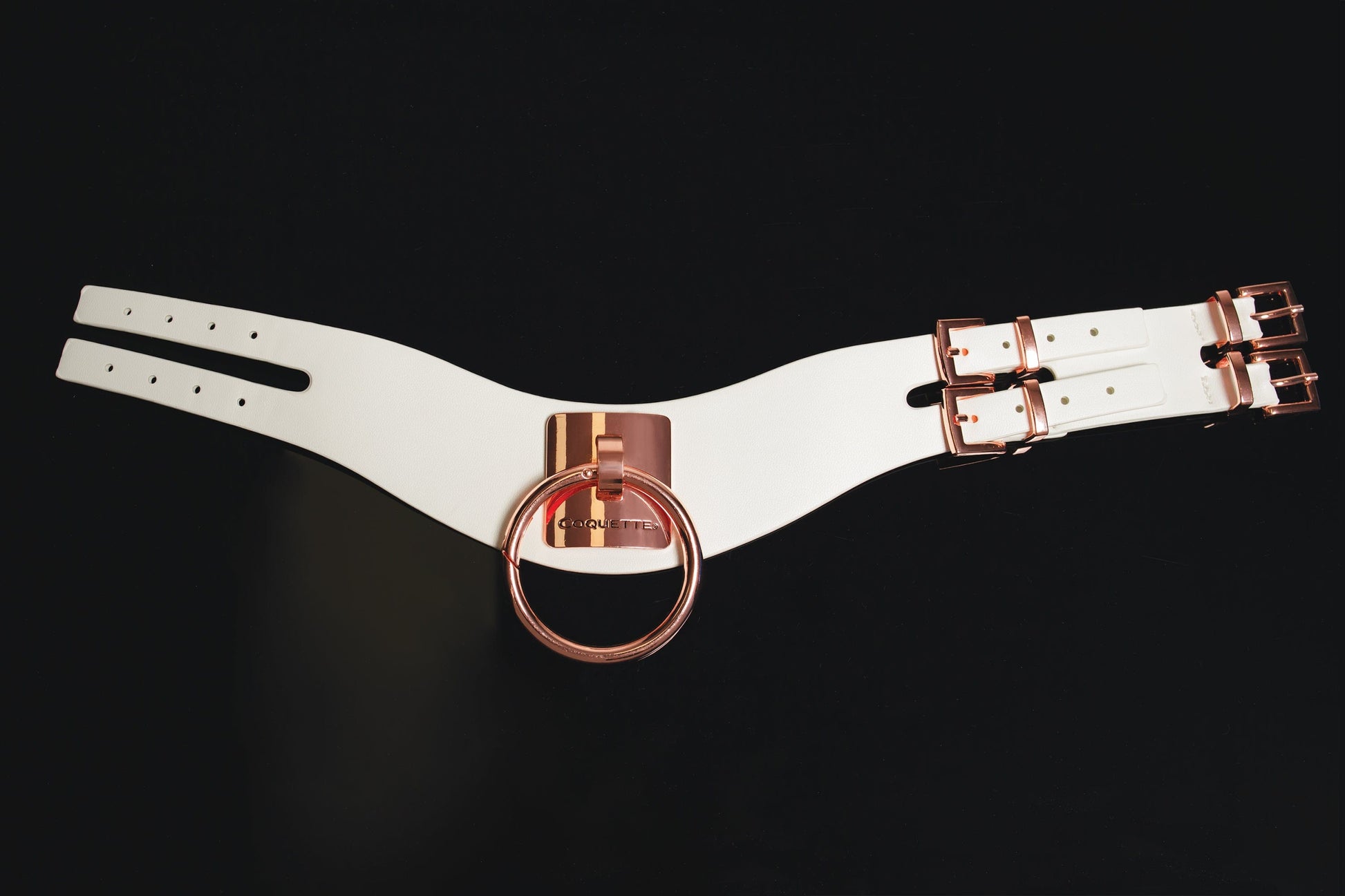 Coquette MISC ACCS Coquette Vegan Leather White Collar