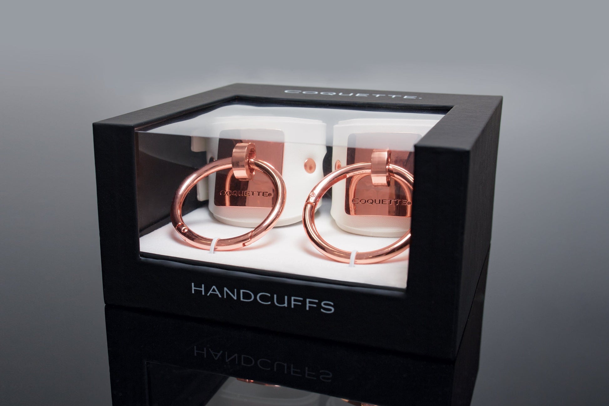 Coquette MISC ACCS Coquette Vegan Leather White  Handcuffs