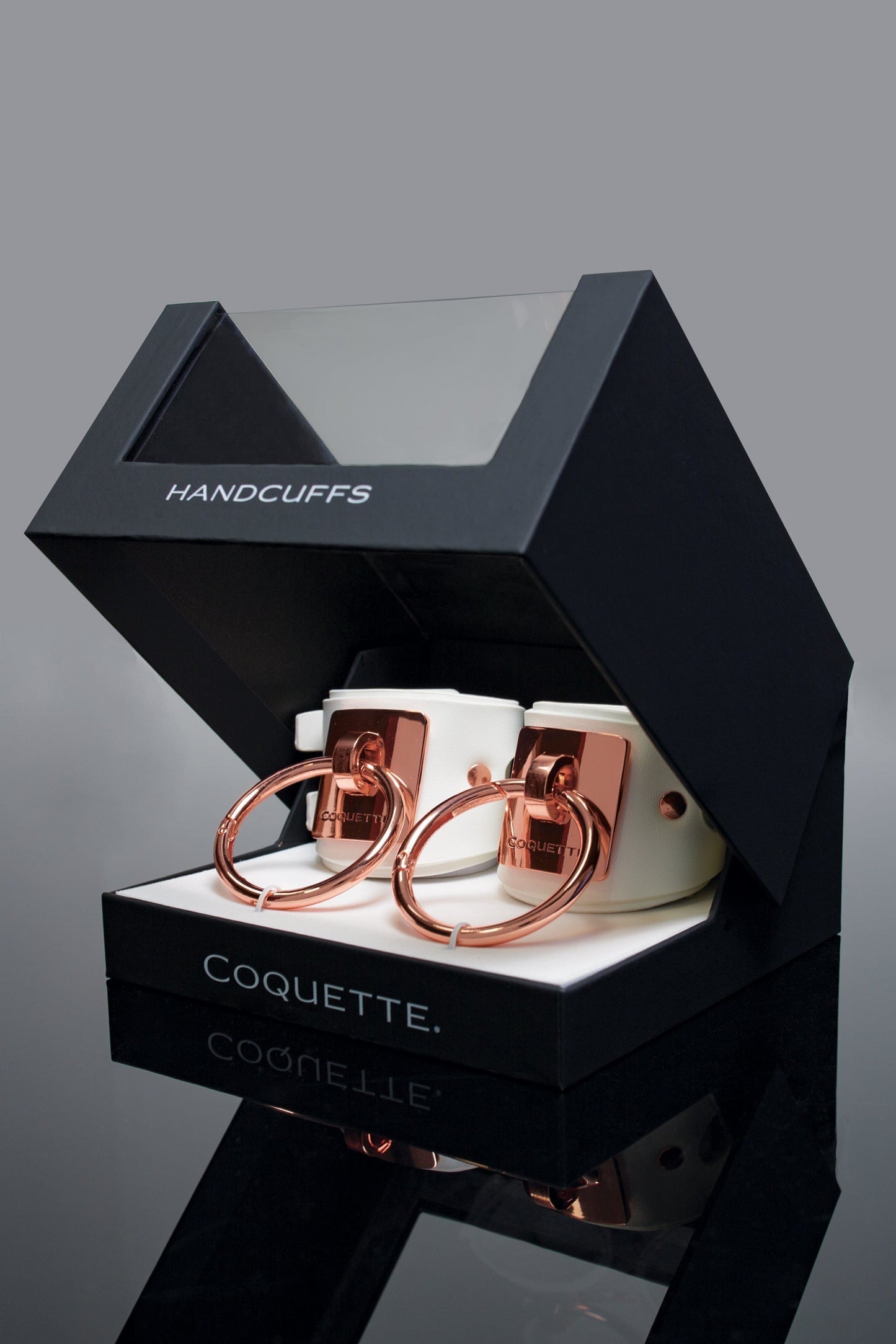 Coquette MISC ACCS Coquette Vegan Leather White  Handcuffs