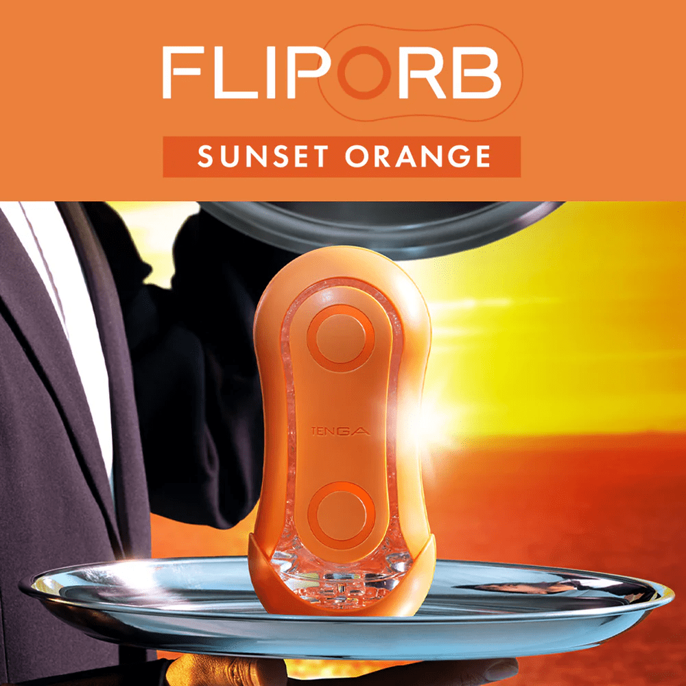 Tenga Male Masturbators Tenga Flip Orb Sunset Orange