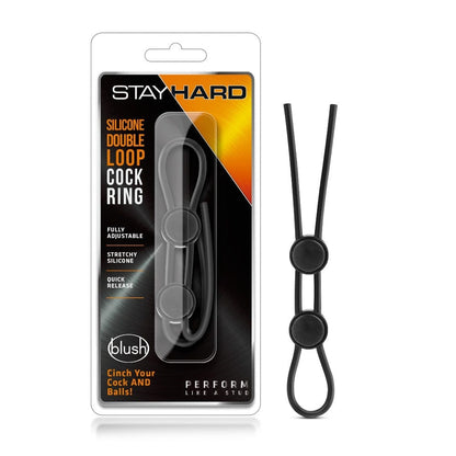 Blush Stay Hard Silicone Dble Loop Lasso Black