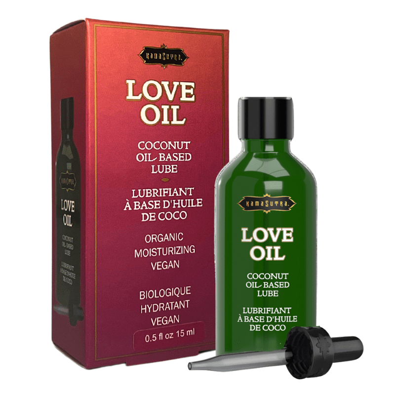 Kama Sutra Lubricant LOVE OIL (coconut oil based) 0.50 fl oz/ 15 ml