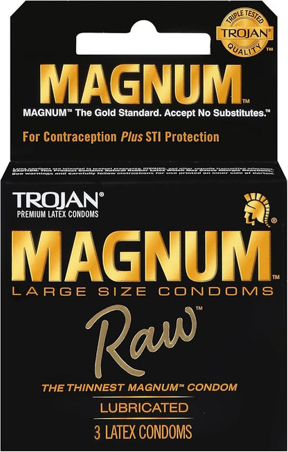 Trojan 3 pack Trojan Magnum Raw Condoms