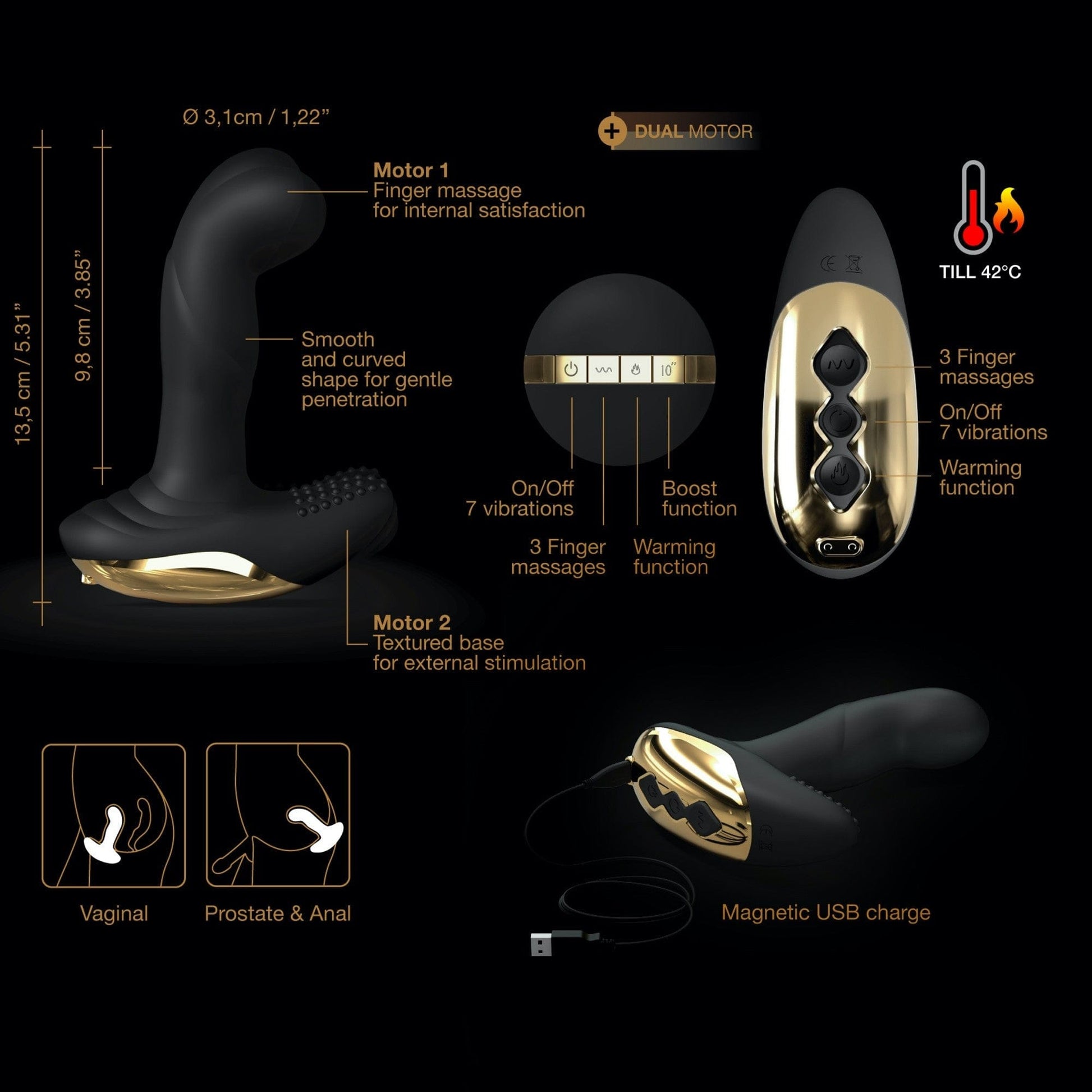 Dorcel Anal Toys Dorcel P-Finger Remote Control Vibrator