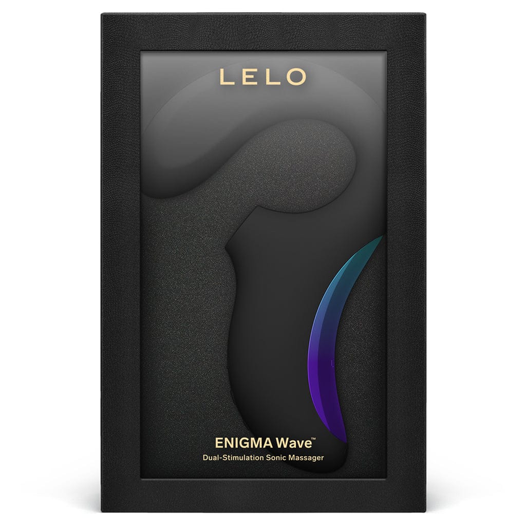 Lelo Vibrators Black Lelo Enigma Wave Dual Stimulation Sonic Massager