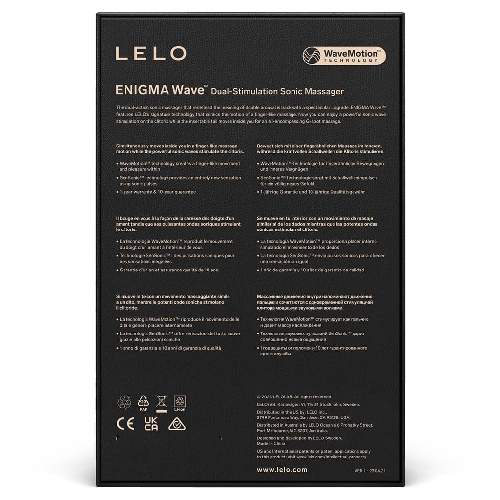 Lelo Vibrators Lelo Enigma Wave Dual Stimulation Sonic Massager