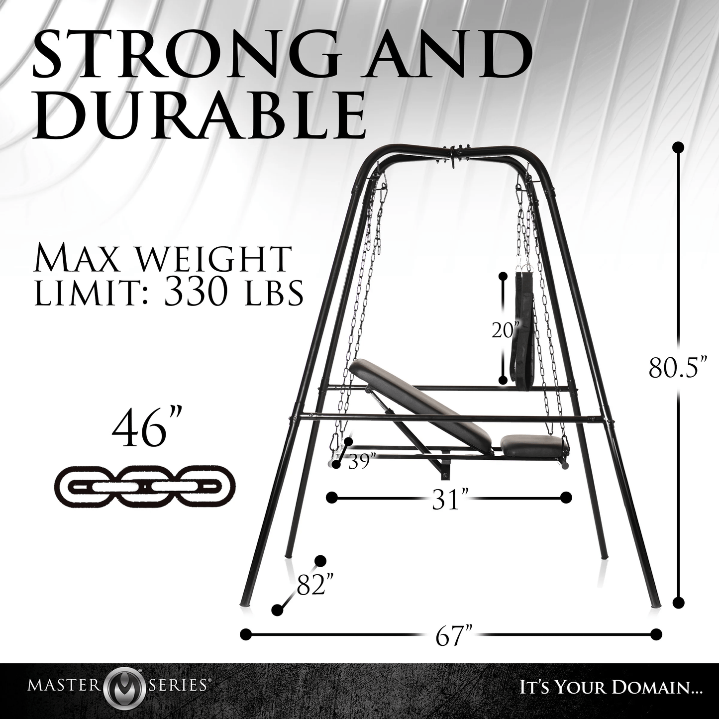 Master Series Sex Furniture Master Series Throne Adjustable Sex Sling With Stand