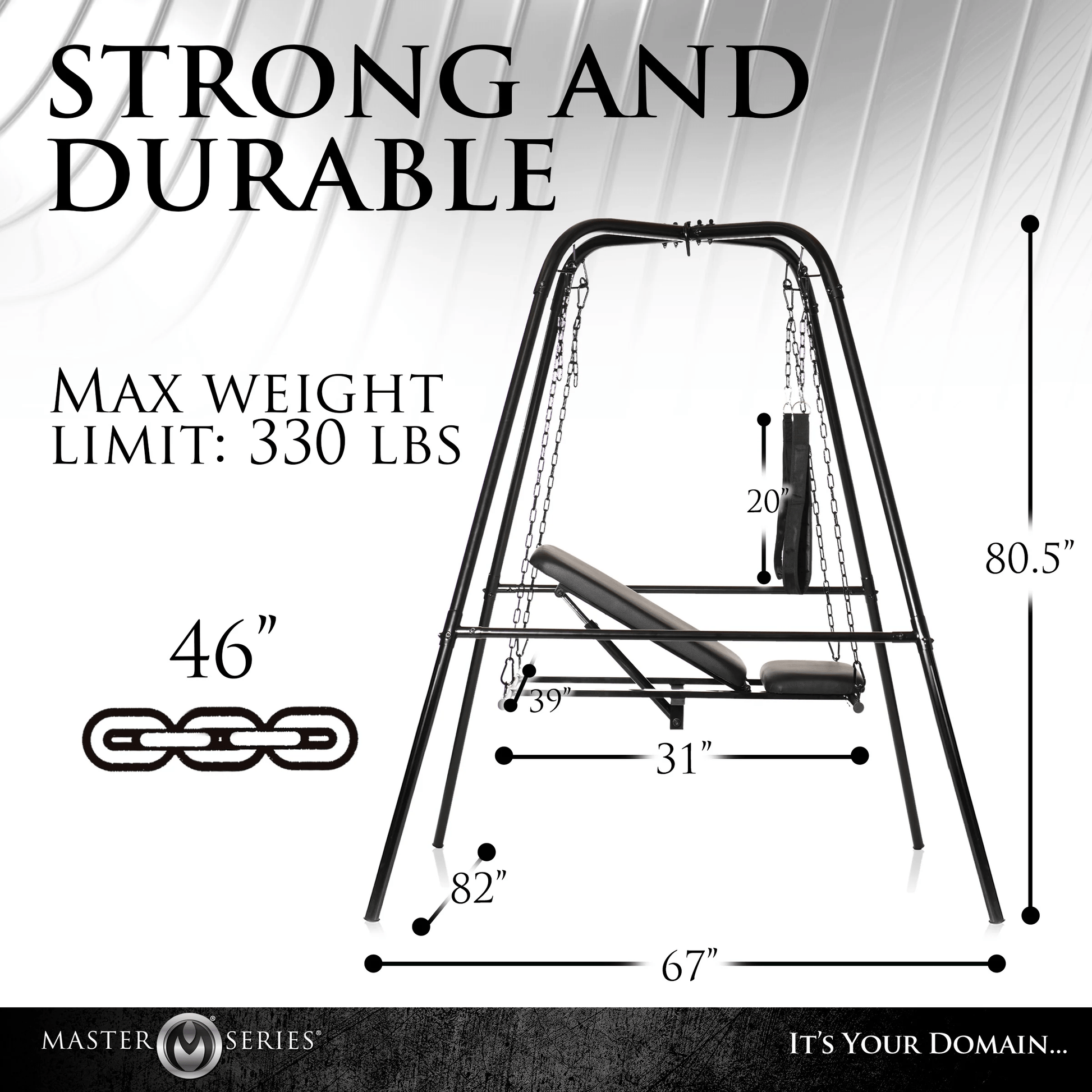 Master Series Sex Furniture Master Series Throne Adjustable Sex Sling With Stand