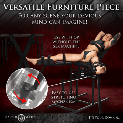 Master Series Sex Furniture Master Series Leg Spreader Obedience Chair With Sex Machine