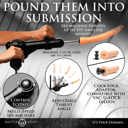Master Series Sex Furniture Master Series Leg Spreader Obedience Chair With Sex Machine