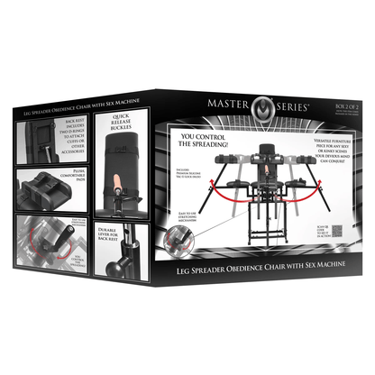 Master Series Sex Furniture Master Series Leg Spreader Obedience Chair With Sex Machine