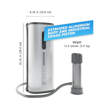 Autoblow VacuGlide with dimensions, weight, and material information on a white background