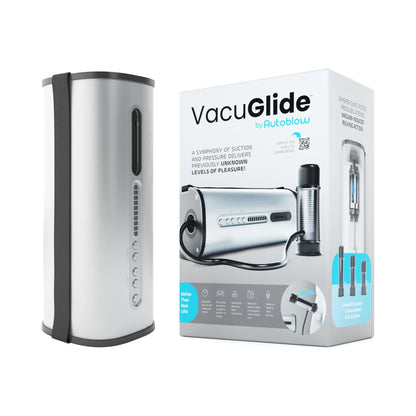 VacuGlide by Autoblow device and its packaging on a white background