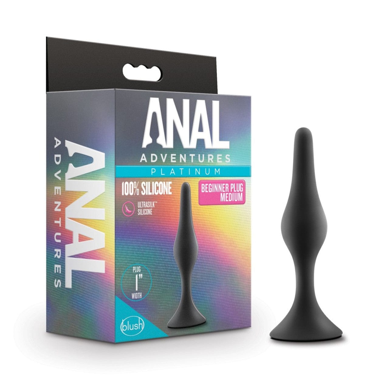 Blush Anal Toys Medium Blush Anal Adventures Platinum Silicone Beginner Plug