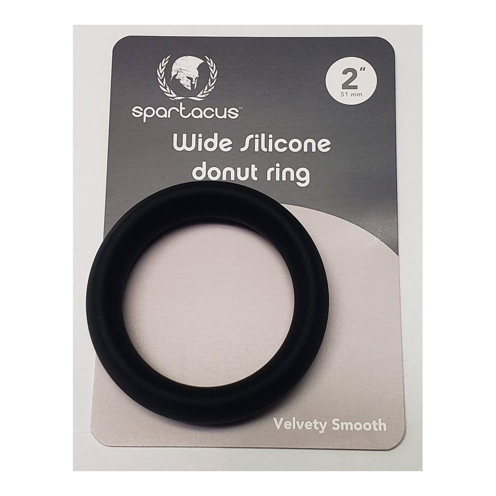 Spartacus Cock Rings Black Spartacus Wide Silicone 2" Donut Ring