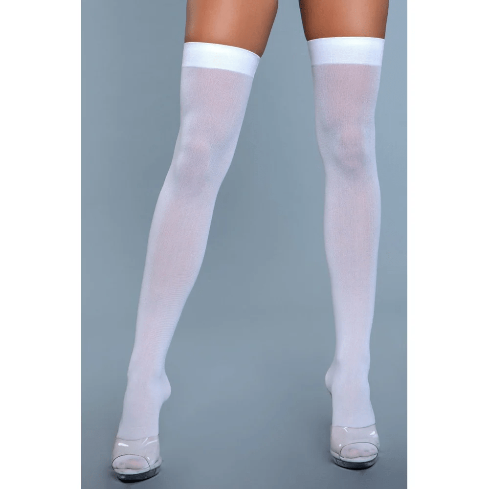 BeWicked Hosiery/Stockings BeWicked Opaque Nylon Thigh Highs