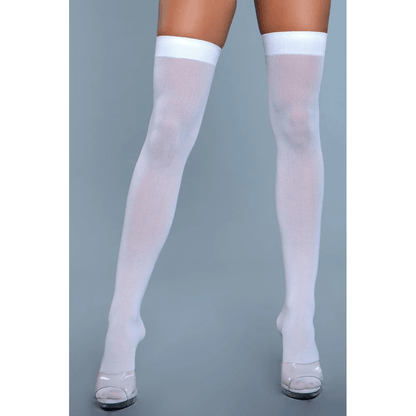 BeWicked Hosiery/Stockings BeWicked Opaque Nylon Thigh Highs