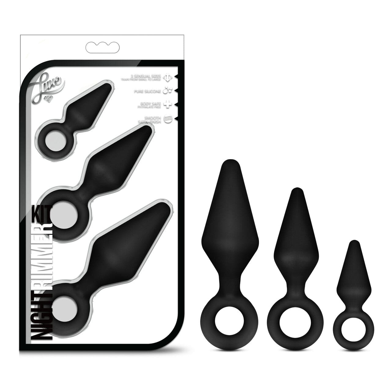 Blush Anal Toys Blush Luxe Black Night Rimmer Kit
