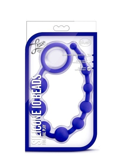 Blush Anal Toys Blush Luxe Indigo Silicone 10 Beads