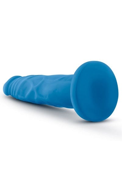Blush Sex Toys Blush Neo Neon Blue 7.5 Inch Dual Density Cock