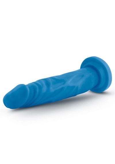 Blush Sex Toys Blush Neo Neon Blue 7.5 Inch Dual Density Cock
