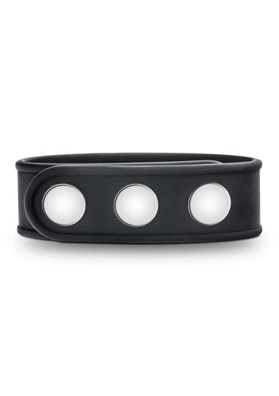 Blush Sex Toys Blush Performance Black VS5 Silicone 3 Snap Cock Strap
