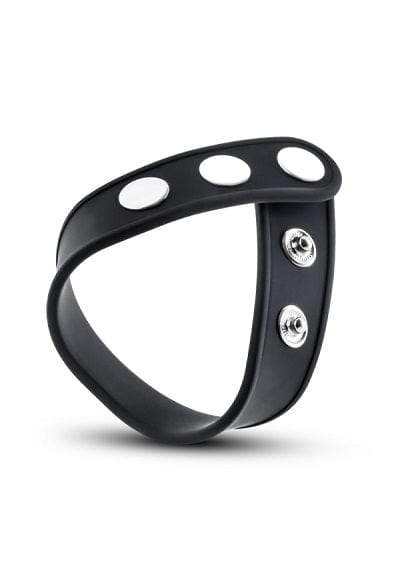 Blush Sex Toys Blush Performance Black VS5 Silicone 3 Snap Cock Strap