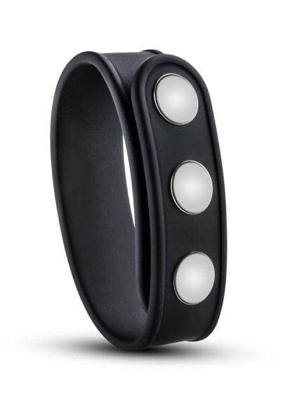 Blush Sex Toys Blush Performance Black VS5 Silicone 3 Snap Cock Strap