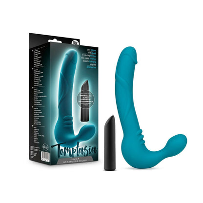 Blush Dildos Blush Temptasia Teal Luna Strapless Silicone Dildo
