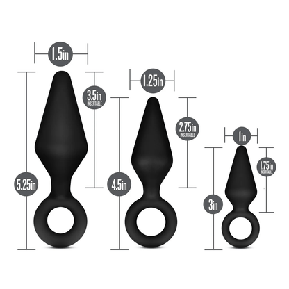 Blush Anal Toys Blush Anal Adventure Silicone Loop Plug Kit