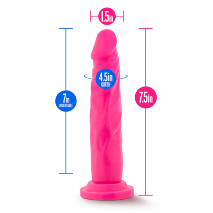 Blush Sex Toys Blush Neo Neon Pink 7.5 Inch Dual Density Cock
