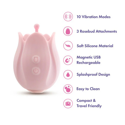 Estimulador de clítoris Blush Play With Me Romantic Rose