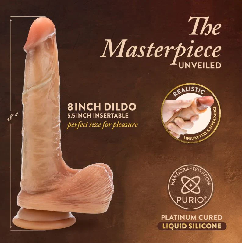 Consolador con prepucio deslizante Blush Renaissance DaVinci
